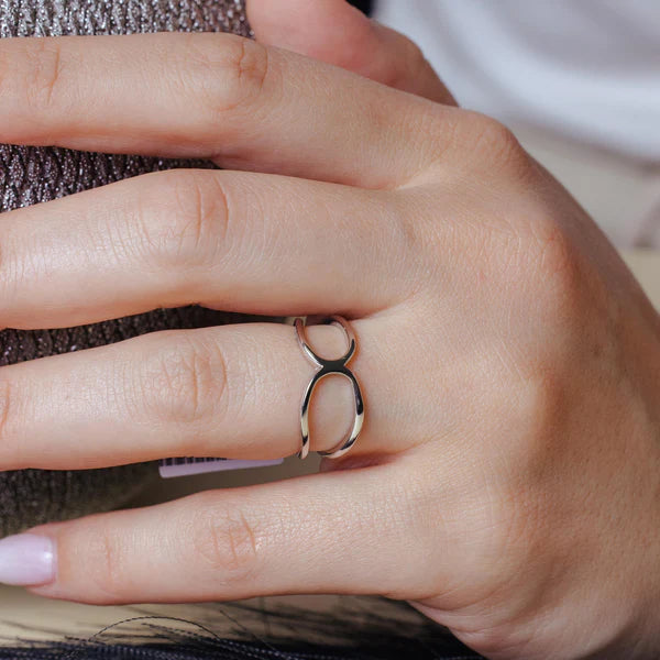 Sterling Silver 925 Open Pringle Hyperbolic Paraboloid Ring - SSLR004