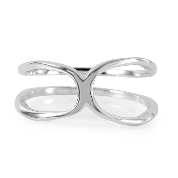 Sterling Silver 925 Open Pringle Hyperbolic Paraboloid Ring - SSLR004