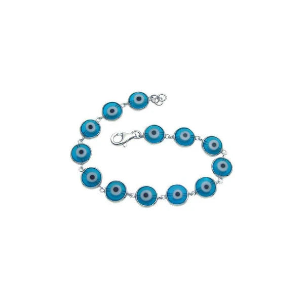 Sterling Silver 925 Evil Eye Tennis Bracelet - SSLB032