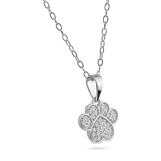 Sterling Silver 925 Paw Pendant Necklace - SSLPN030