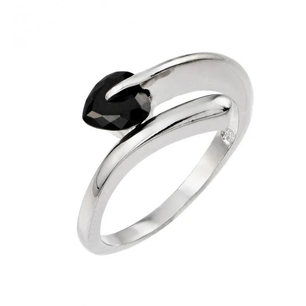 Sterling Silver 925 Black CZ Ring - SSLR027