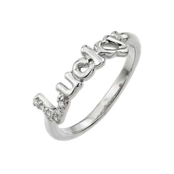 Sterling Silver 925 Lucky CZ Ring - SSLR019