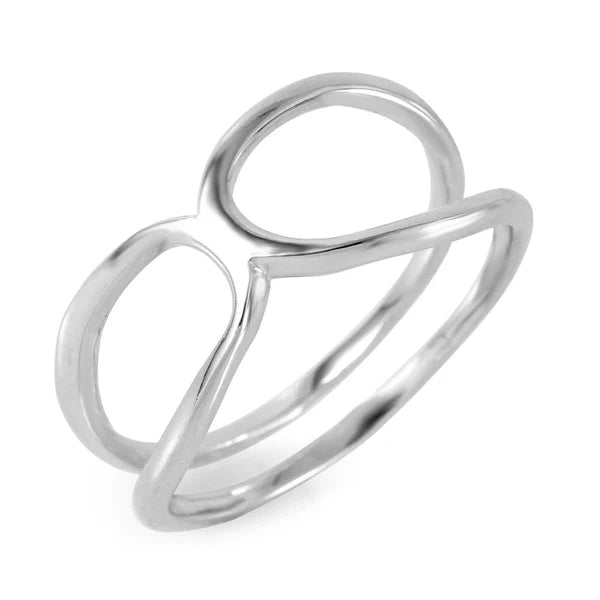 Sterling Silver 925 Open Pringle Hyperbolic Paraboloid Ring - SSLR004