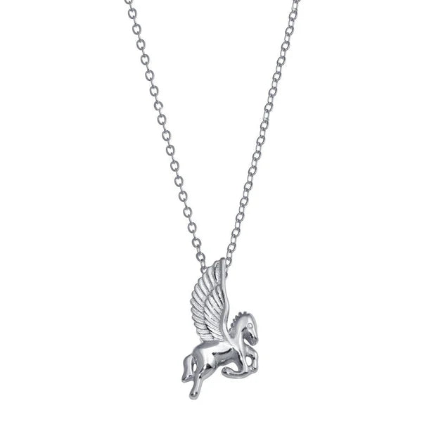 Sterling Silver 925 Pegasus Pendant Necklace - SSLPN023