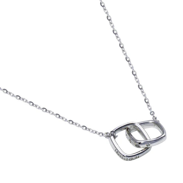 Sterling Silver 925 Square Link Necklace - SSLPN027