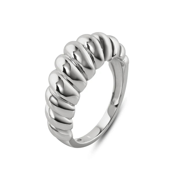 Sterling Silver 925 Croissant Design Ring 7.9mm - SSLR035