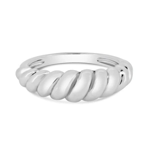 Sterling Silver 925 Croissant Design 5.5mm Ring - SSLR041